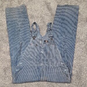 Dickies Blue Striped Overalls